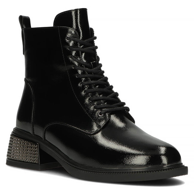 Černě kožené vysoké boty Filippo DBT4110/22 BK