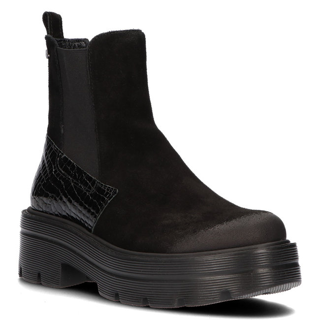 Kožené kotníkové boty Filippo 60318 černé