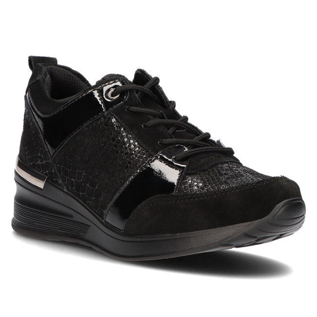 Kožené sneakersy Filippo DP3170/21 BK černé