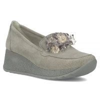 Šedé kožené boty Filippo DP4563/24 GR