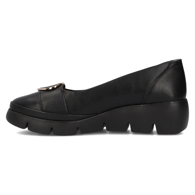 Černě kožené boty Filippo DP6465/24 BK