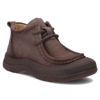 Taupe kožené kotníkové boty Filippo DBT8212/26 GR