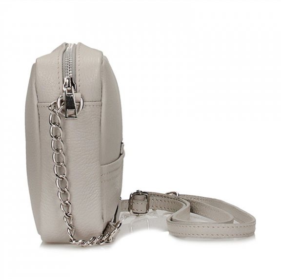 Toscanio Leather bag B6 světle šedá