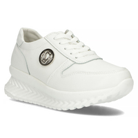 Bílé kožené sneakersy Filippo DP3547/22 WH