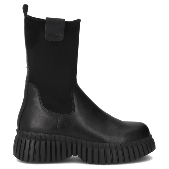 Černě kožené kotníkové boty Filippo DBT7163/25 BK