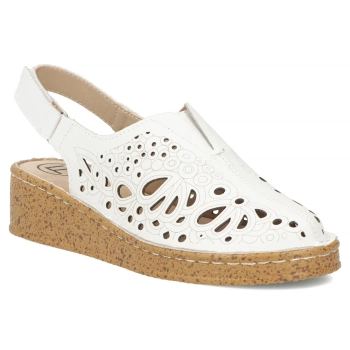 Bílé kožené sandály Filippo DS7643/26 WH