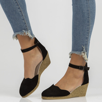 Černé kožené sandály Filippo DS1394/22 BK