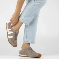 Taupe kožené tenisky Filippo DP7963/26 TP
