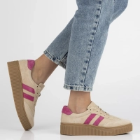 Béžovo-růžové kožené sneakersy Filippo DP6776/25 BE FH