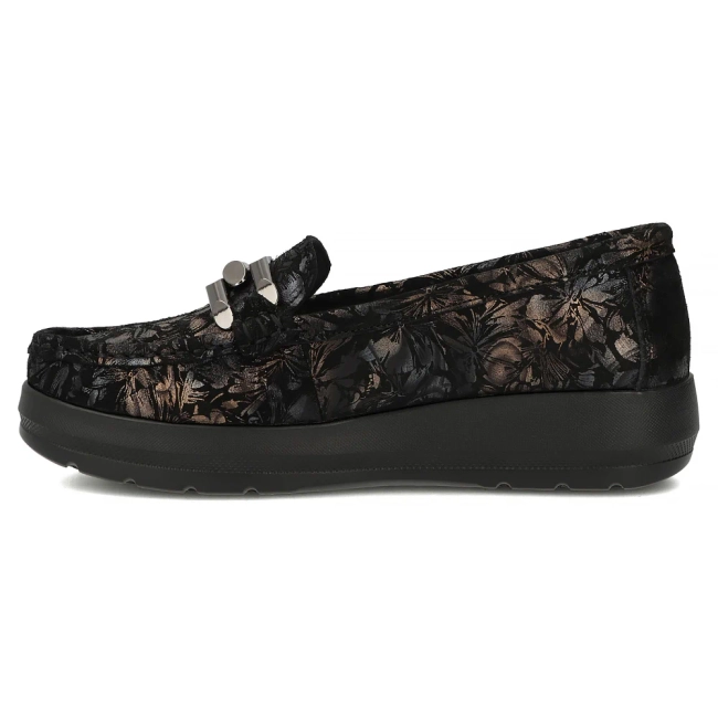 Černé kožené polobotky Filippo DP7652/26 BK FL