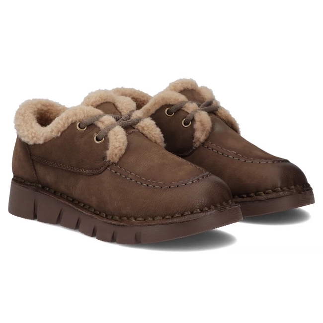 Khaki kožené tenisky Filippo DP8181/26 KH