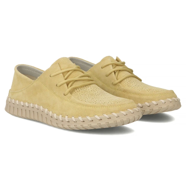 Žluté kožené polobotky Filippo DP7692/26 YL