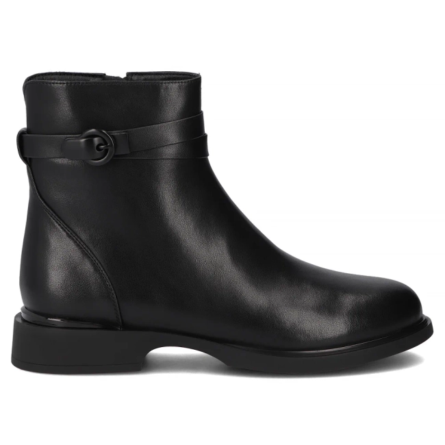 Černě kožené kotníkové boty Filippo DBT7357/25 BK
