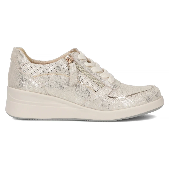 Zlaté kožené sneakersy Filippo DP6209/24 GO