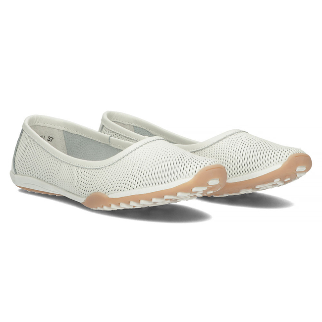 Kožené polobotky Filippo DP3681/22 WH bílé