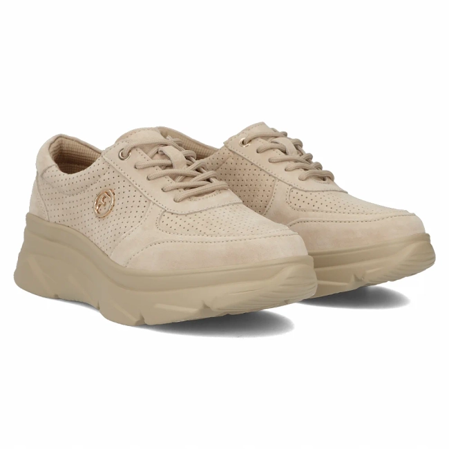 Béžové kožené sneakersy Filippo DP2138/24 BE BE