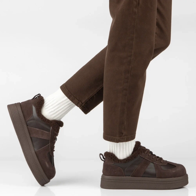 Hnědé kožené tenisky Filippo DP7948/26 D BR