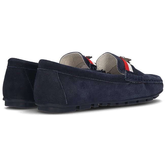 Kožené mokasíny Filippo DP1406/21 NV tmavě modré