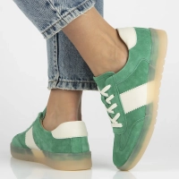 Zelené kožené sneakersy Filippo DP6770/25 GE