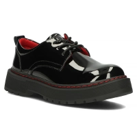 Černé kožené polobotky Filippo DP4736/24 BK