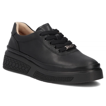 Černé kožené polobotky Filippo DP8326/26 BK
