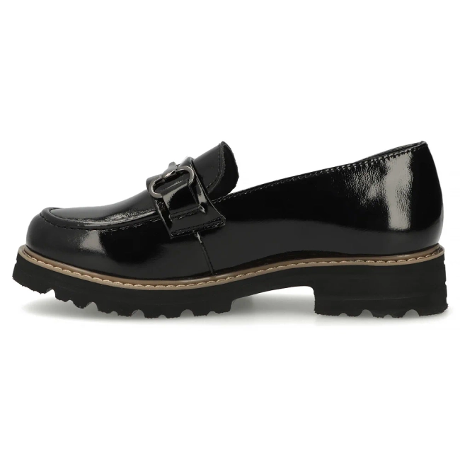 Černé kožené polobotky Filippo DP7654/26 BK L