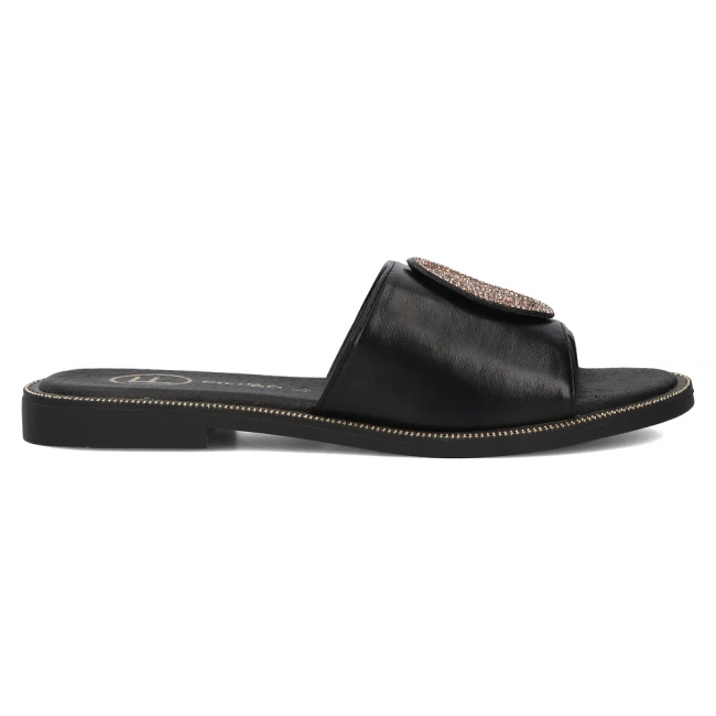Černé pantofle Filippo DK6217/24 BK