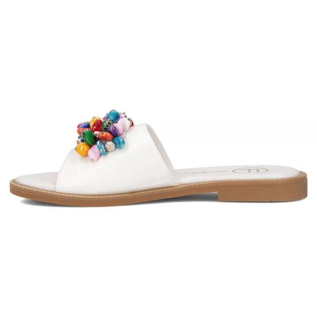 Bílé pantofle Filippo DK6233/24 WH