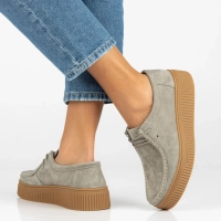 Khaki kožené polobotky Filippo DP7500/26 KH