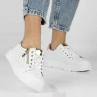 Bílé kožené polobotky Filippo DP4528/24 WH