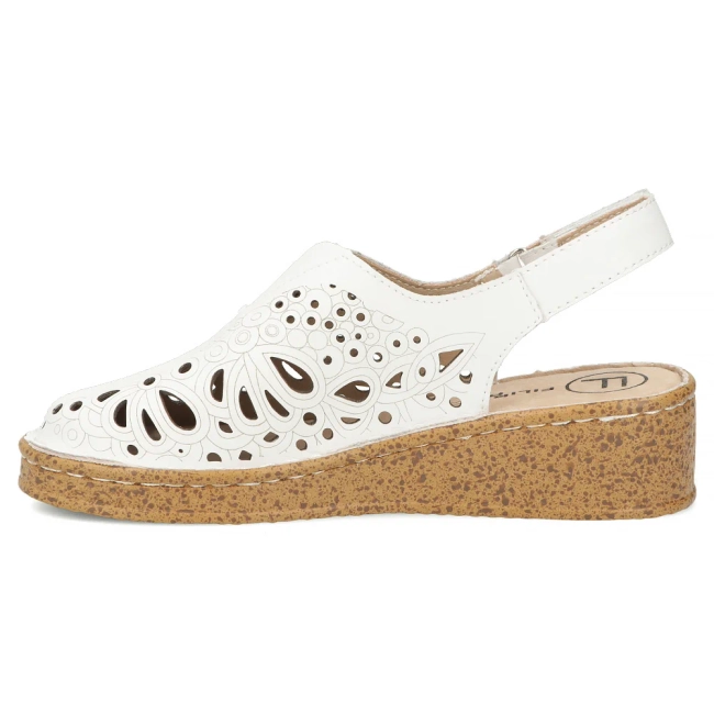 Bílé kožené sandály Filippo DS7643/26 WH