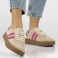 Béžové kožené sneakersy Filippo DP6764/25 BE FH