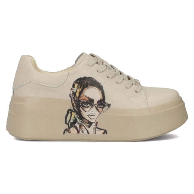 Béžové kožené sneakersy Filippo DP6207/24 BE
