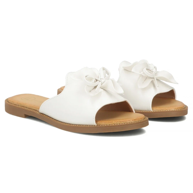 Bílé pantofle Filippo DK7898/26 WH