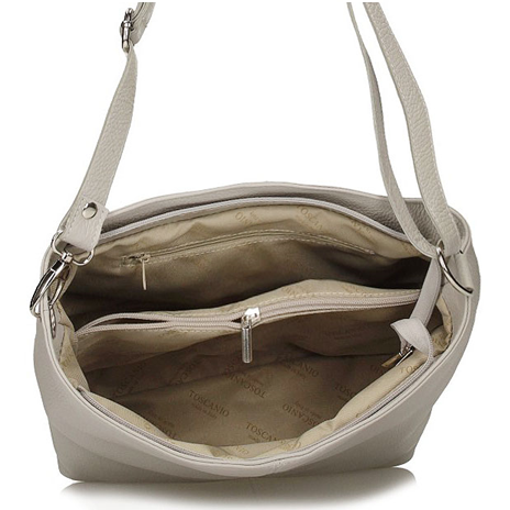 Toscanio Leather bag 211 světle šedá