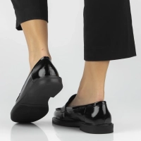 Černé kožené mokasíny Filippo DP7819/26 BK