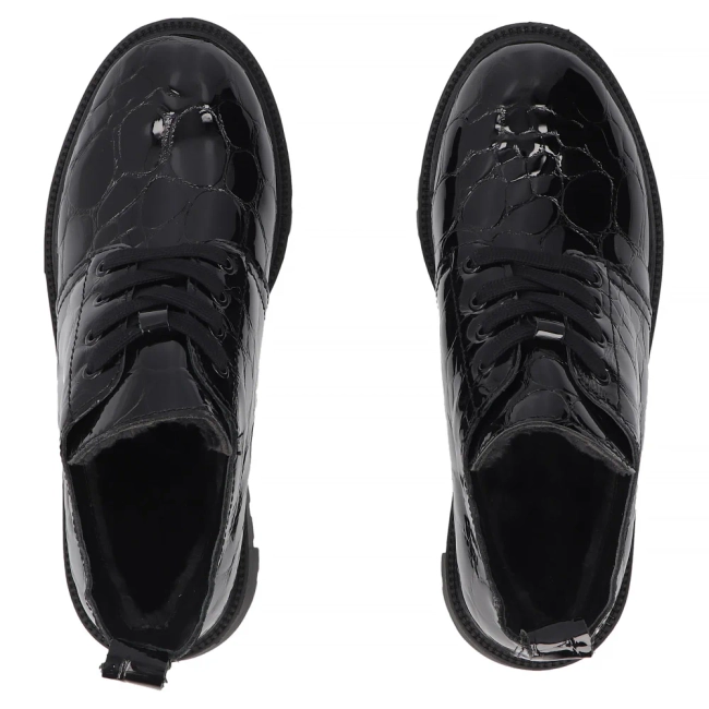 Černě kožené kotníkové boty Filippo DBT7972/26 BK
