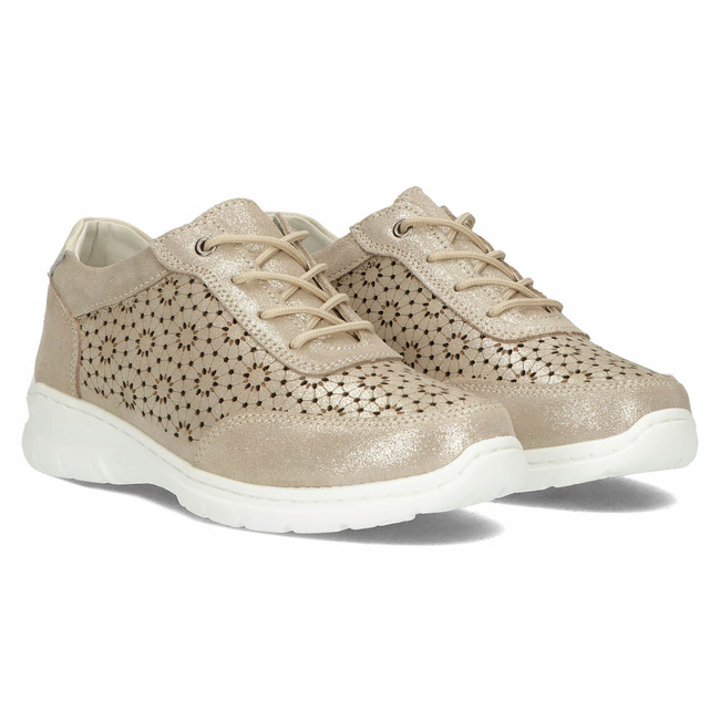 Zlaté kožené sneakersy Filippo DP4519/23 GO