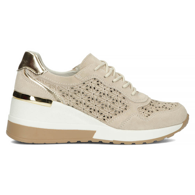 Béžové kožené sneakersy Filippo DP4669/23 BE