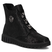 Černě kožené kotníkové boty Filippo DBT6360/26 BK PT