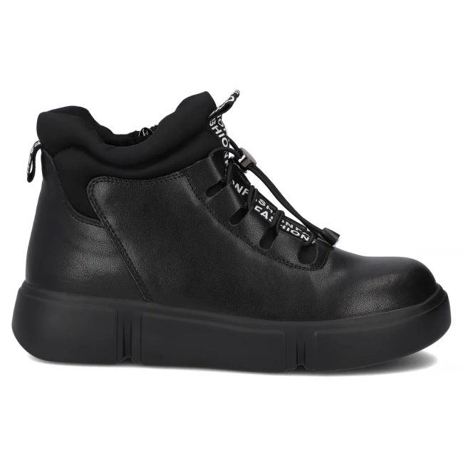 Černě kožené kotníkové boty Filippo DBT6532/25 BK