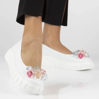 Bílé kožené polobotky Filippo DP4682/24 WH