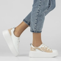 Bílé kožené sneakersy Filippo DP6684/24 WH