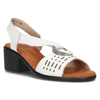 Bílé kožené sandály Filippo DS2308/21 WH