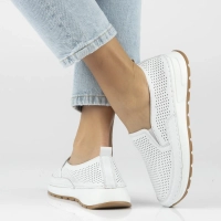Bílé kožené polobotky Filippo DP7609/26 WH