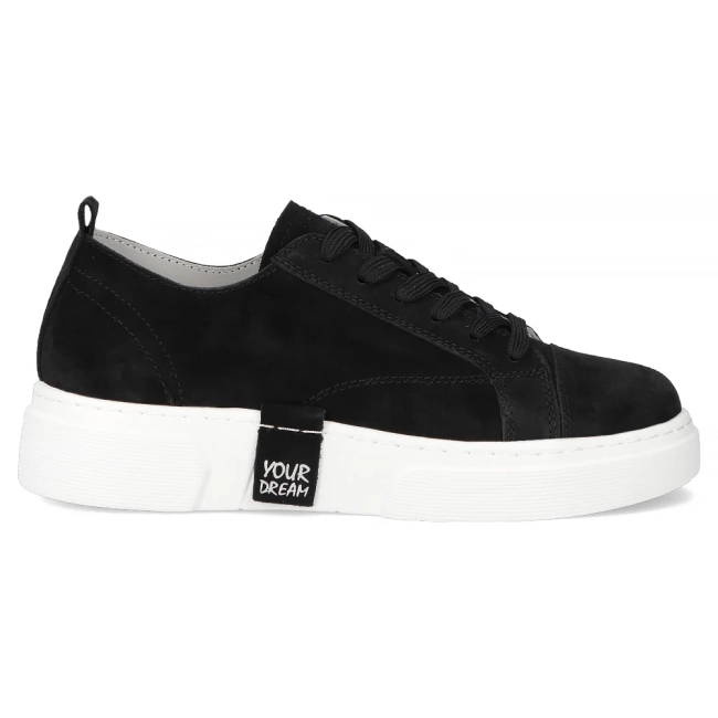 Černé kožené tenisky Filippo DP7658/26 BK