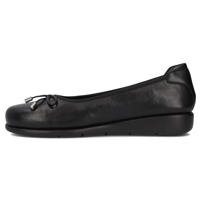 Černě kožené baleríny Maciejka P6504-01/00-1