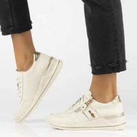 Béžové kožené sneakersy Filippo DP6083/24 BE