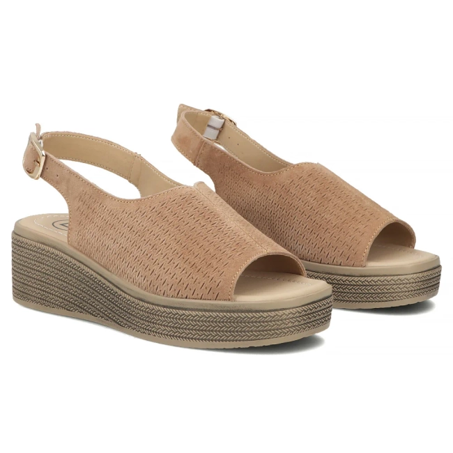 Hnědé kožené sandály Filippo DS7646/26 BR