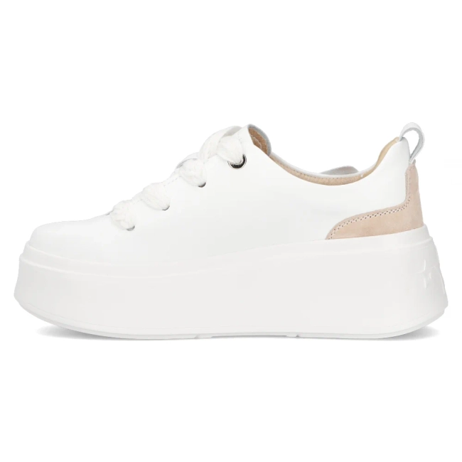 Bílé kožené sneakersy Filippo DP6684/24 WH